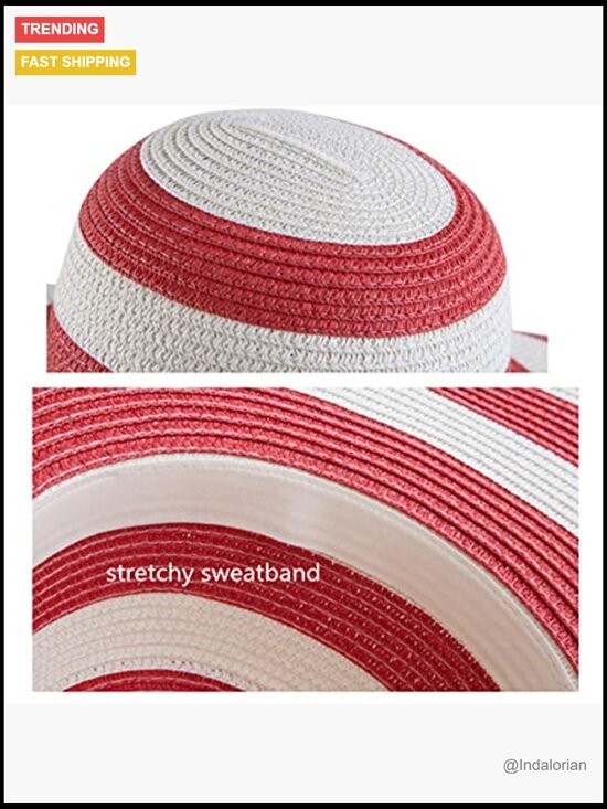 Straw Wide Brim Sun Hat Foldable Travel Beach Hat main image 5